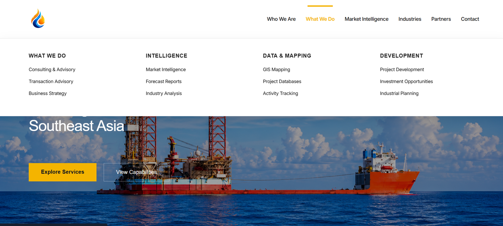 ABANA Oil & Gas hero section